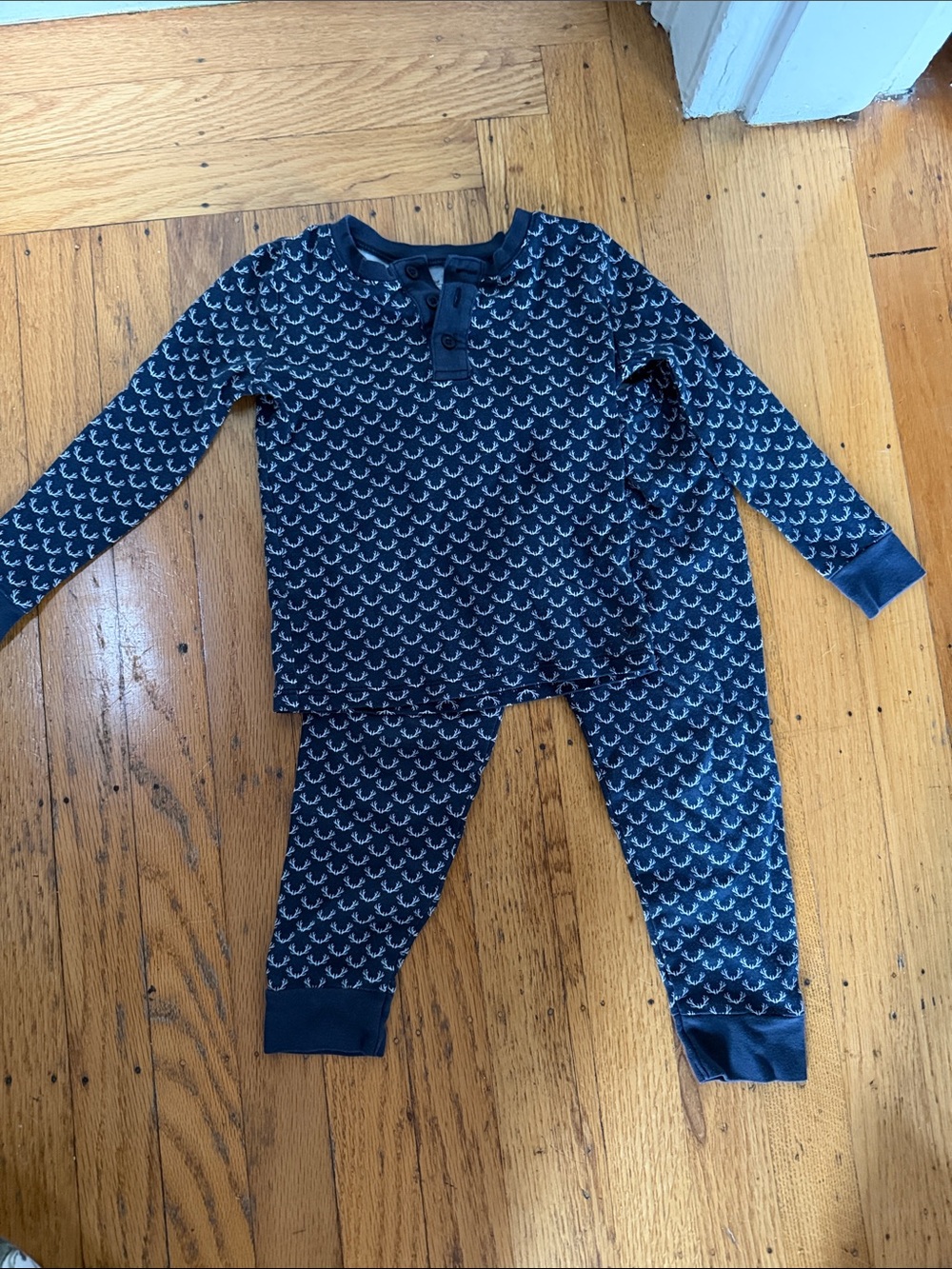 Petite Plume Nordic Antlers Henley Pajamas